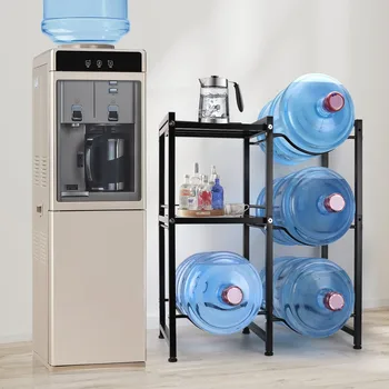 3-Tier 5 Gallon Heavy Duty Metal Removable Barrel Storage Rack Living Room Foldable Mineral  Water Cooler Jug Holder
