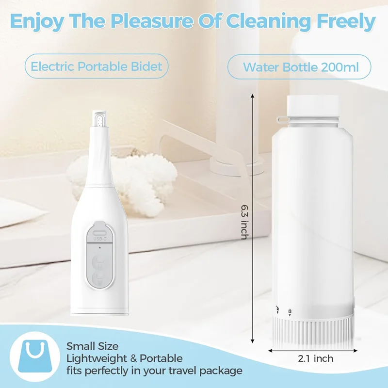 2 in 1 Travel Bidet Compact Size Removable Nozzle Waterproof Handheld Portable Toilet Cleaner for Personal Hygiene Baby Care manufacture