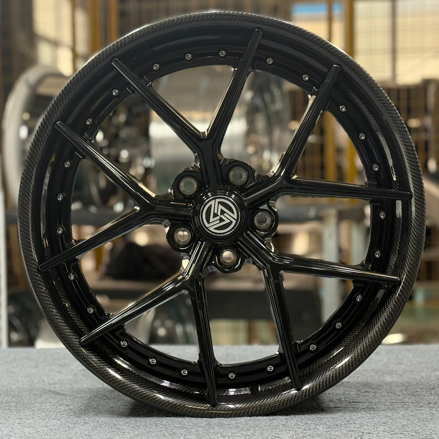 XL 2-Piece Carbon Fiber Wheel Deep Dish Concave Alloy Car Rim Custom Forged Racing Car Wheel 5x114.3 5x120 5x112 Wheels - Image 2