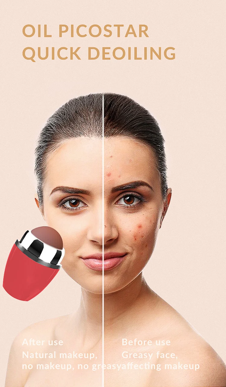 Washable Volcanic Oil Absorbing Face Roller For Removing Facial Excess