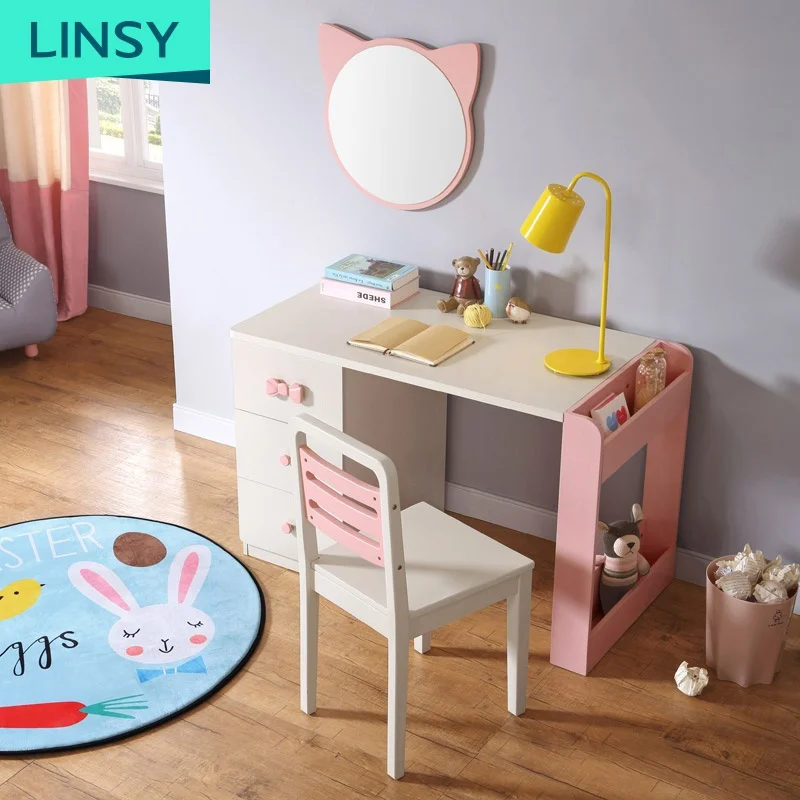 Student/children Desk Bookcase Combination Corner Desk Shelf For Girl
