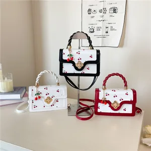 2026 New Cherry Pattern Women's Single-Shoulder PU Leather Crossbody Bag for Women Sac Women Handbags