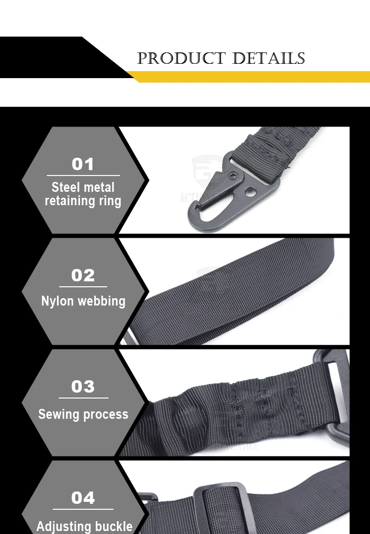 Action Union Tactical Toy Gun Sling Camo Strap Adjustable Bungee Sling