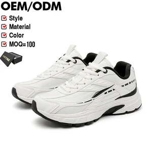 Custom High Quality Fashionable Unisex Retro Sneaker Athletic Sports Casual Walking Shoes Breathable Mesh Men's Running Shoes