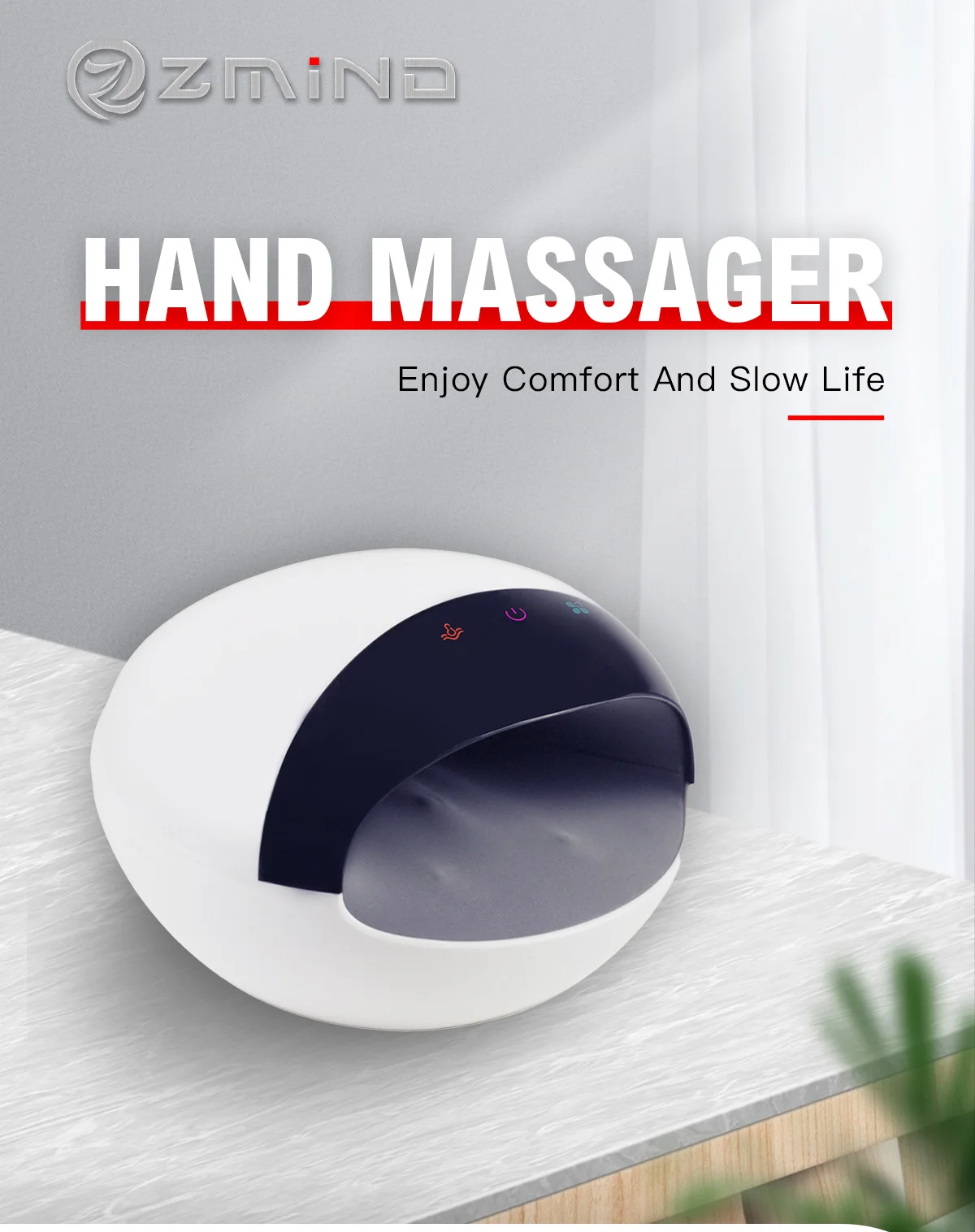 Far Infrared Hand Massager Hand Accupressure Massager Electric Portable ...