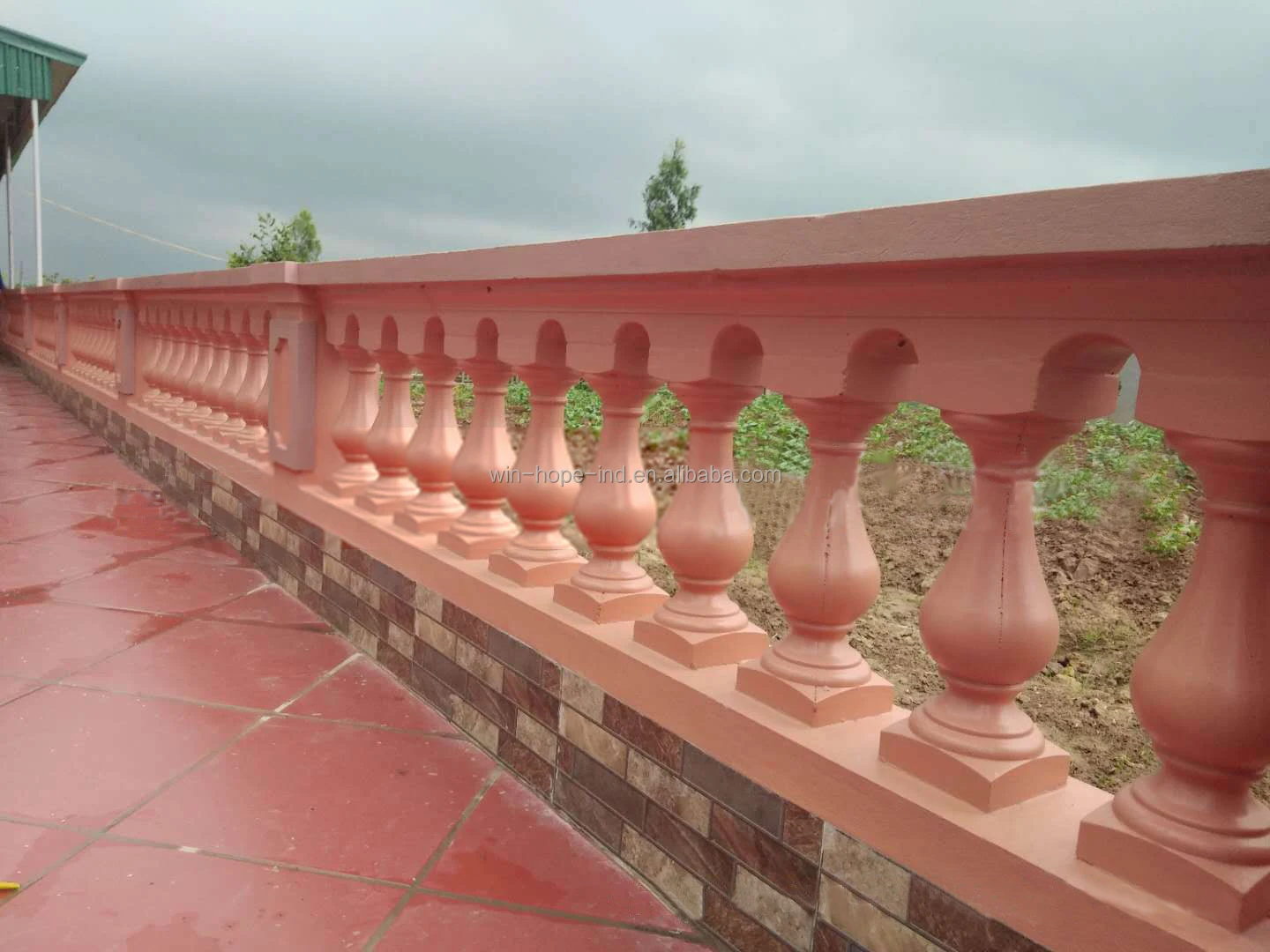 Precast Concrete Plastic Fence Handrail Balustrade Stair Railing Roman ...