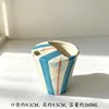 ลายทางสีฟ้าและสีขาว [พร้อมฟาง]