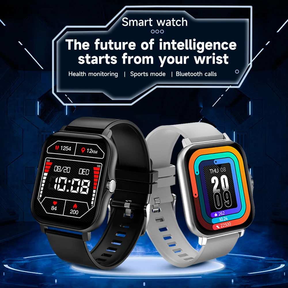 Heart Rate Monitor Simple Pedometer Watch Android Men's Smartwatch - Main Image