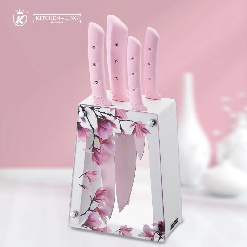 kitchen king pink kitchen knife set