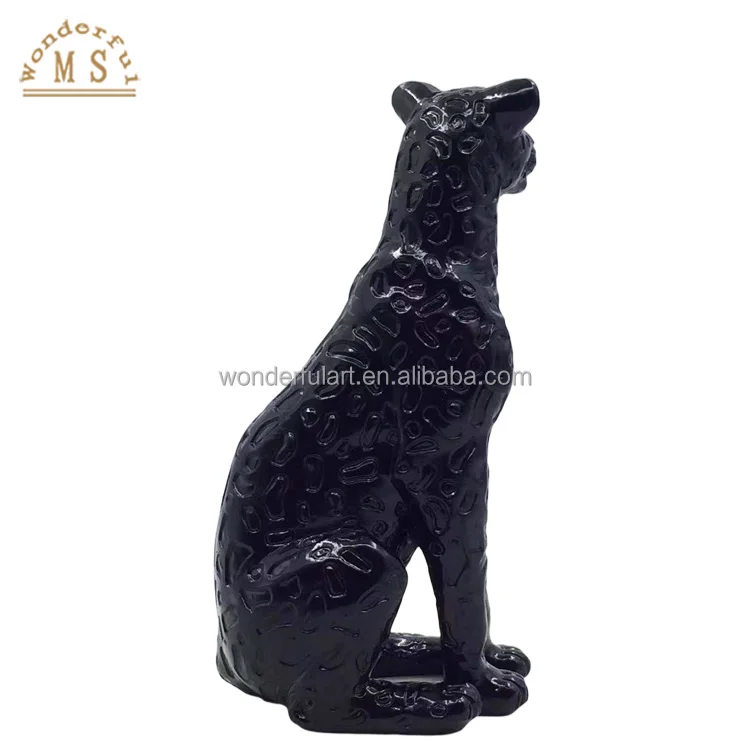 customized resin anime animal black leopard panther small statue figurines sculpture souvenir gifts toy  for home decor