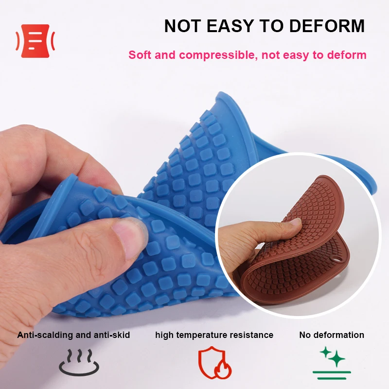 Díolachán te custaim mat silicone pot holder neamh-sleamhnán ardchaighdeáin mat teasa-dhíonach