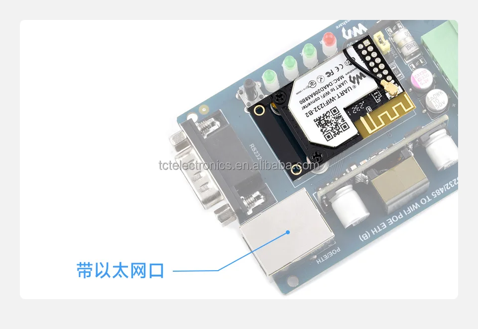 Uart To Wifi And Ethernet Module Embedded Uart Serial Server Industrial ...