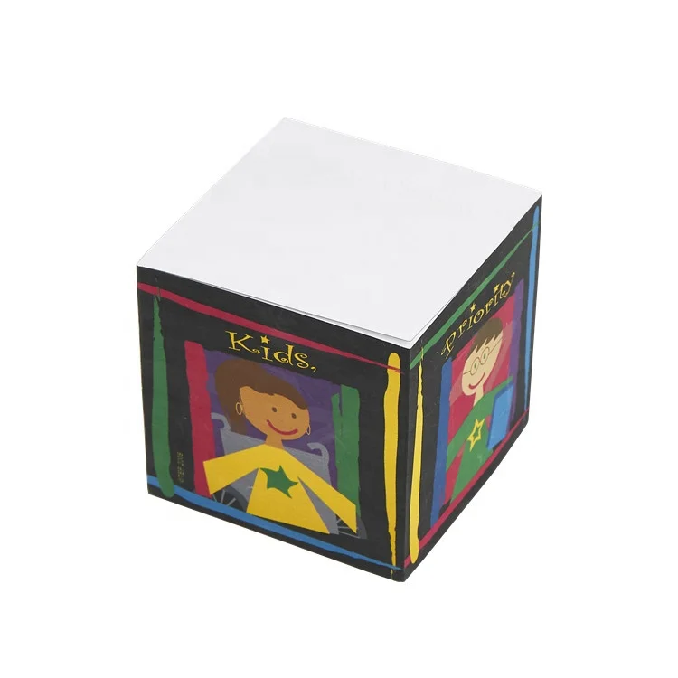 Factory  promotion custom design  printing  paper block note cube memo cube