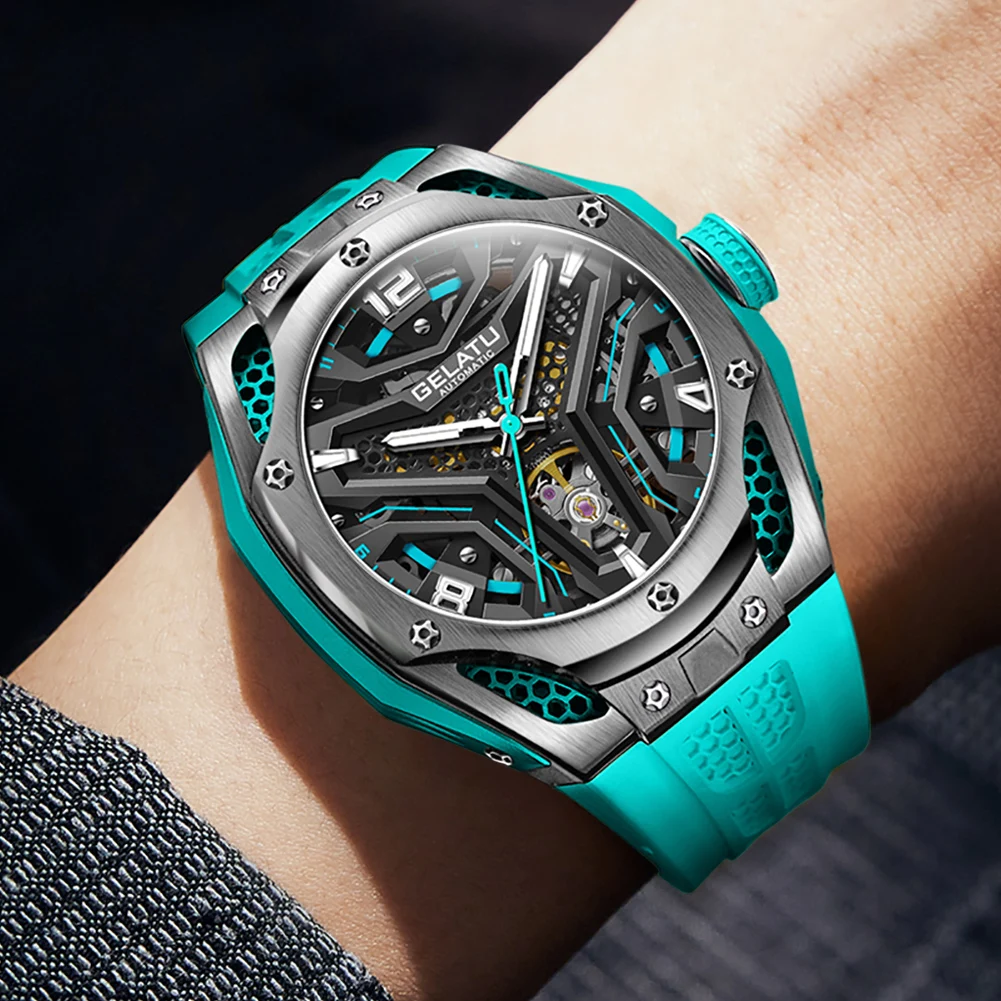 GELATU 6007 OEM Customizable Watch - Skeleton Tourbillon