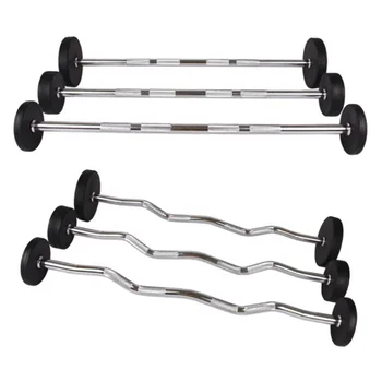 Gym Weight Lifting Barbell Straight Fixed Curl Dumbbell Fitness Use Barbell