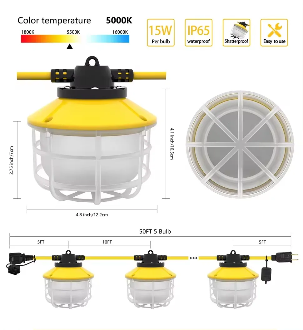 Temporary Led Structure 50ft 100ft High Lumens Led Temporary Work Lighit Ip65 Waterproof ...