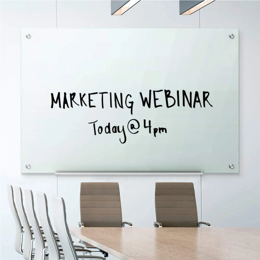 Оптовая продажа подвижная школьная доска для письма из закаленного стекла белая с подставкой антибликовое магнитное стекло