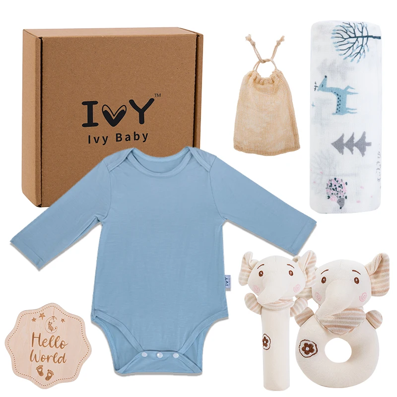 Blue Newborn Baby Welcome Gift Set Boy Girl Unisex Gift Box