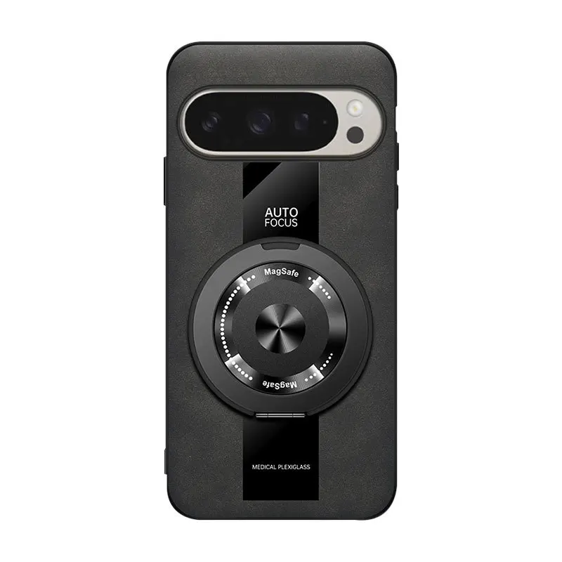 For Google Pixel 10 Pro XL Mobile Phone Case PU Leather Rotating Bracket Anti-Drop Creative Phone Cover for Google 10 9 8 7 9A
