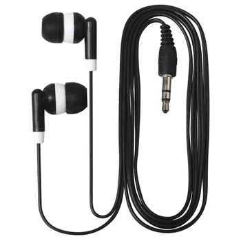 Wholesale 3.5mm Wired Stereo Earphone Cheapest Disposable Gift Headphone For MP3 MP4 Mobile Phone For School Library