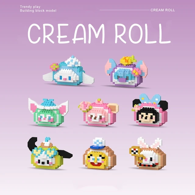 Small cream roll building blocks to match the toy