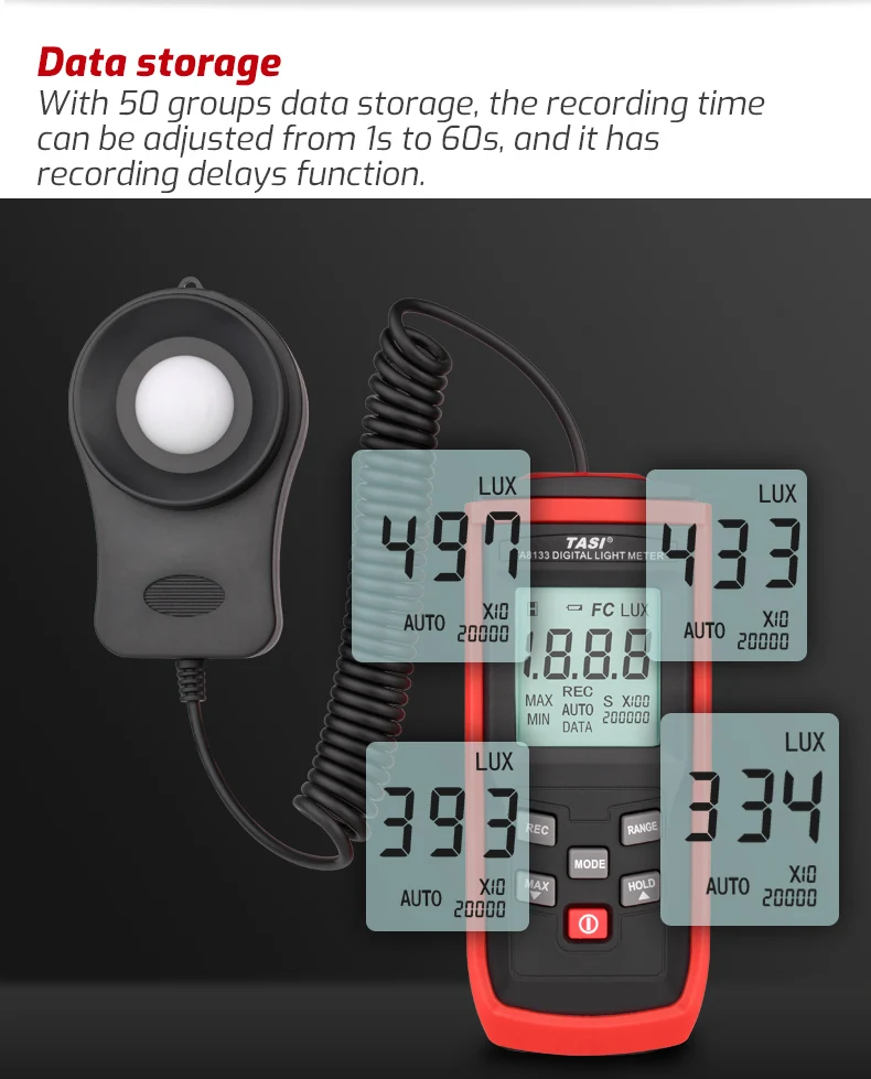 Tasi Ta8133 Digital Light Meter Led Meter Photography Handheld Light
