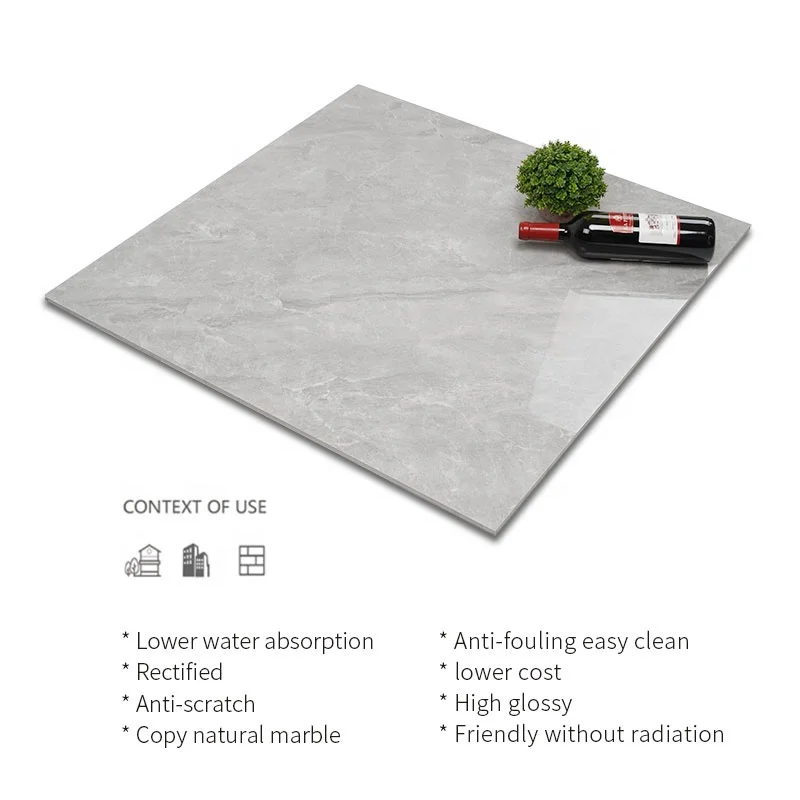 Ceramic Polished Marble Glossy Glazed Guangzhou Floor Tile for Modern House Bedroom