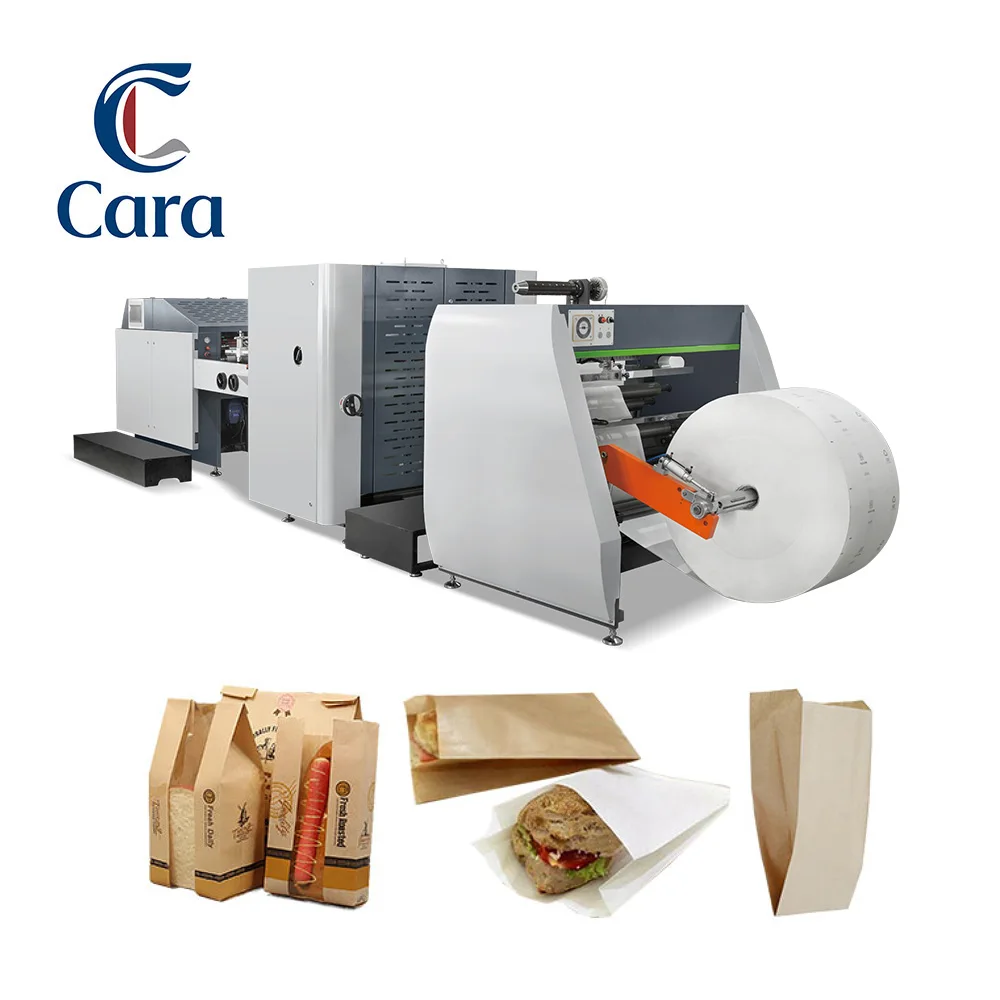 CARA BRAND Food Packaging Automatic Counting 100-600 Pcs/min Flat Bottom Kraft Paper Bag Machine