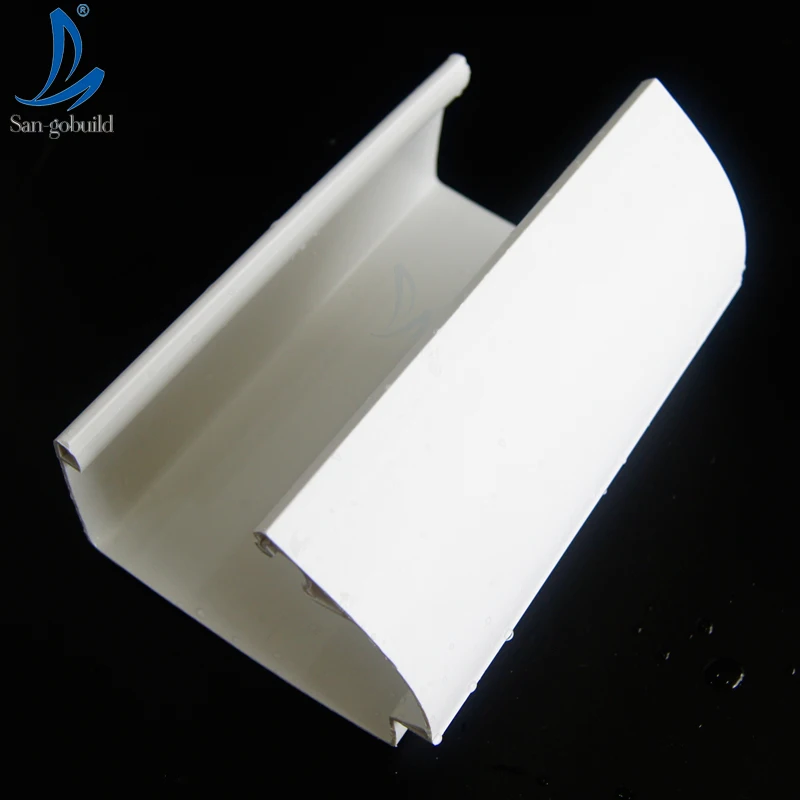 Water Collectors System PVC Rain Gutters and Down Pipes Rainwater Guttering Roof Drainage for Villa No Color Fading