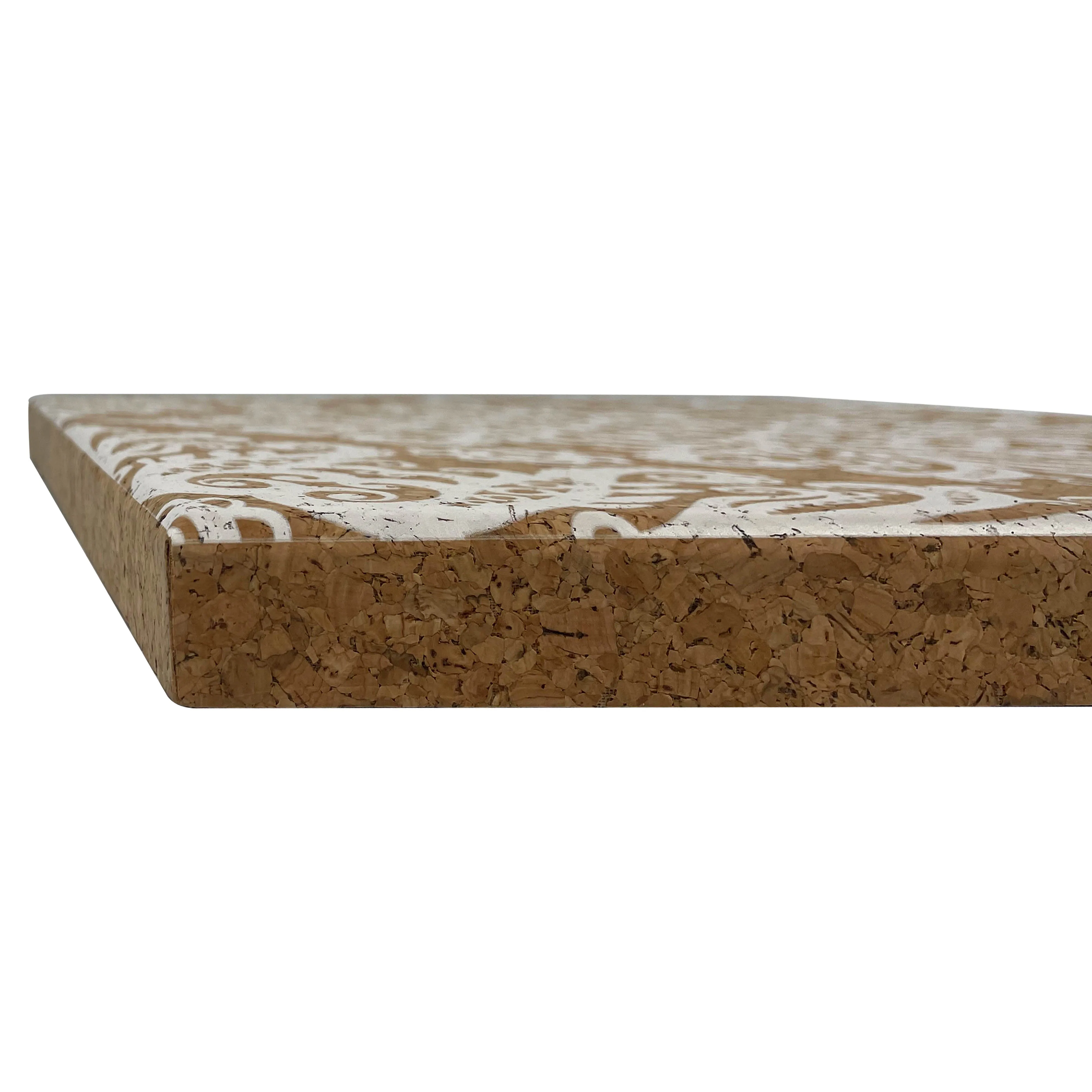 Cork Sheet Board Bulletin Board Borders 18*18 Inches Printed Cork  Wall Hanging Cork Board Decoration with White Floral