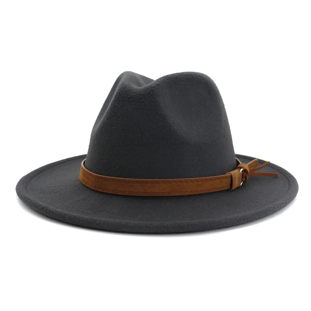 Wholesale New Arrive Custom Trilby Retro Large Brim Felt Fedora Hats