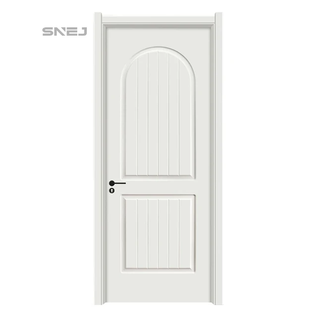 For Interior High quality modern solid core wooden prehung interior slab doors white casement flush door for house