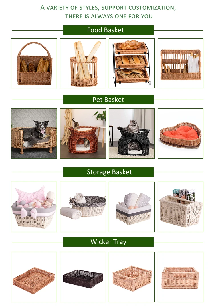 Wholesale Empty Cheap Hand Woven Hamper Gift Wicker Gift Hamper Basket