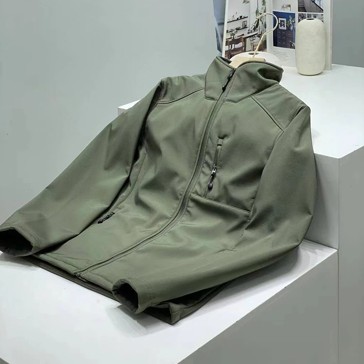 Stock Men Winter Waterproof Softshell Breathable Membrane 3Layers Bonded Fleece Windbreaker Outdoor Autumn Coat Jacket_voghion.com