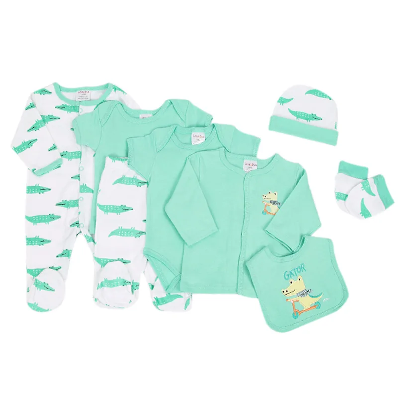 New Born 8 Pieces Baby Clothing 36 Months Baby Skin Friendly Boy Fall