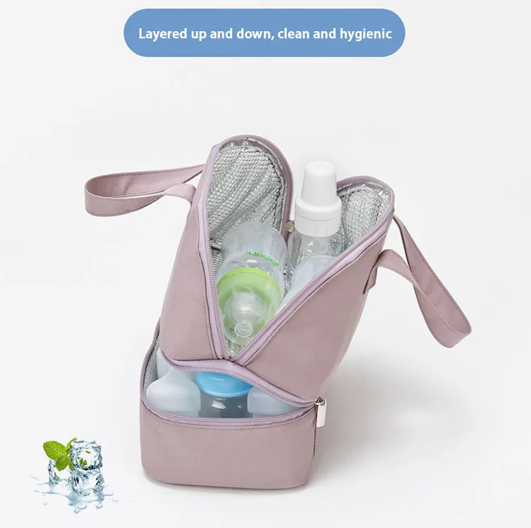 Doubledeck Breast Milk Bottle Waterproof Cooler Bag Baby Bottle And