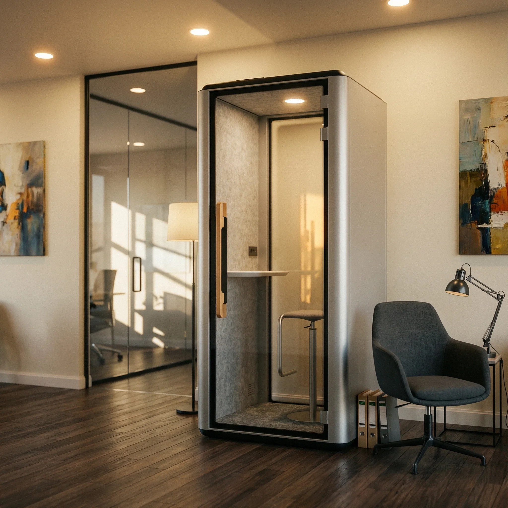 Soundproof Meeting Pod Office Cabin Sound Proof Office Pod Portable Office Phone Pods Soundproof Office Privacy Pod Vocal Booth