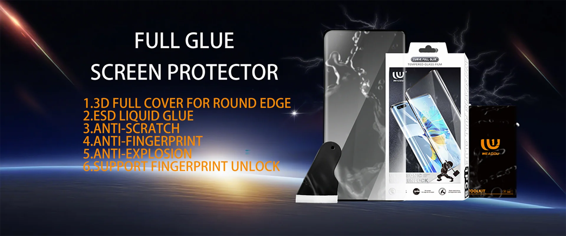 New Full glue tempered glass
