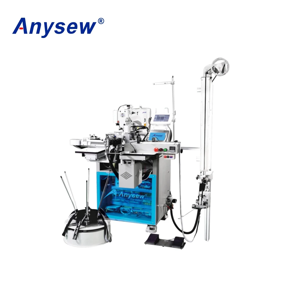 AS200E-HCS High speed Automatic Elastic Joining Industrial Sewing Machine with ultrasonic cutter factory