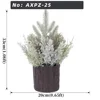 Flocked Pine Cedar Artificial Mini Christmas Tabletop Plant