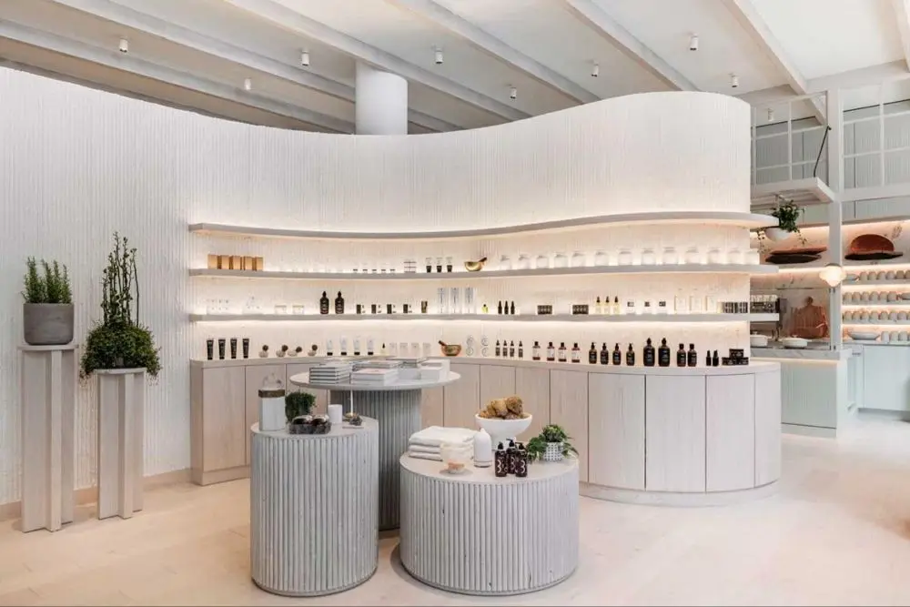Dubai Luxury Perfume Shop Display Racks - Modern Wooden Essential Oil ...