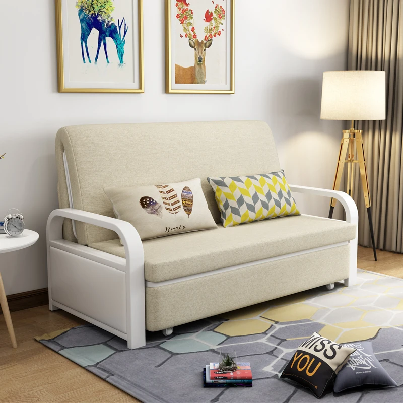 Storage Sofa Cum Bed Folding Living Room Furniture Sleeper Cama Couch Sofa  Bed Metal Folding Pull Out Bed