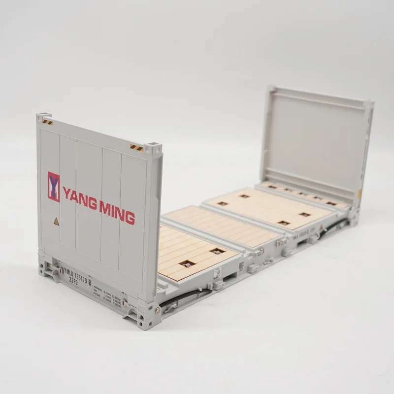 【LAC】O.A.S Container Model Factory Customized Scale1:20 Plastic Crafts Shipping Boxes YANG MING Flat Rack Container Model