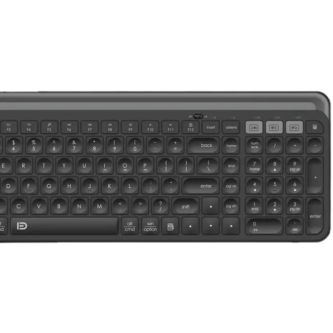 K912T Multi Device Wireless  Keyboard for Windows MacOS PadOS Android or Chrome OS BT5.0 Compact Compatible With PC 15 Pro