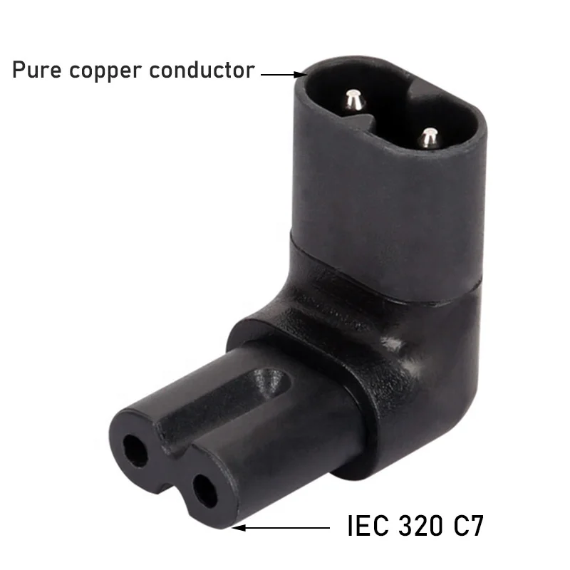 Cablecc Câble Adaptateur Secteur IEC 60320 C8 Vers Prise C7 Mâle Vers