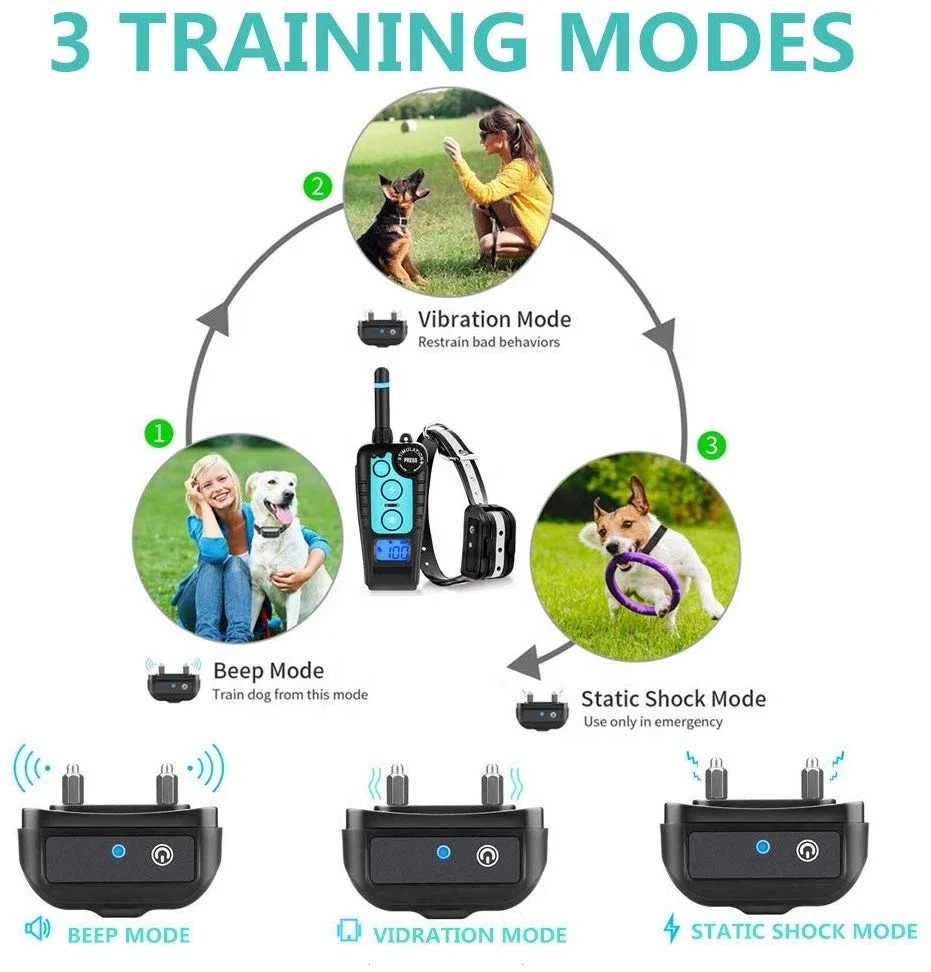 Newest Multipurpose Rechargeable Dog Correction Collar With 1000m