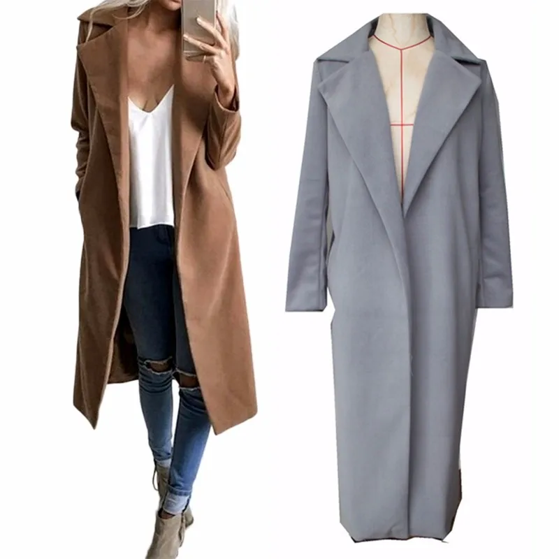 large lapel women's coat