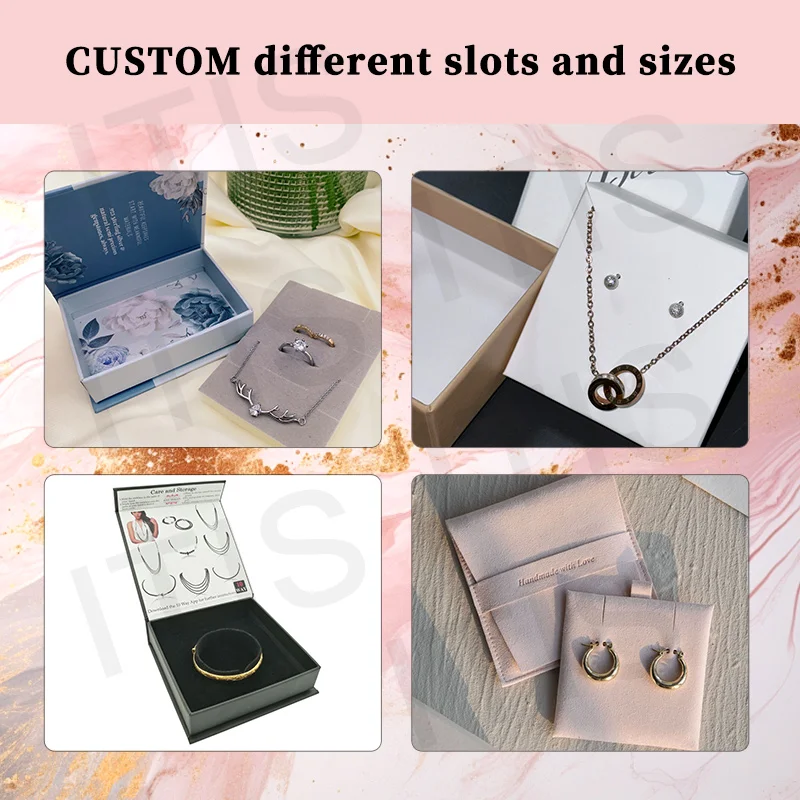 Factory Custom Black Unique Men Ring Necklace Gift Jewelry Packaging Box