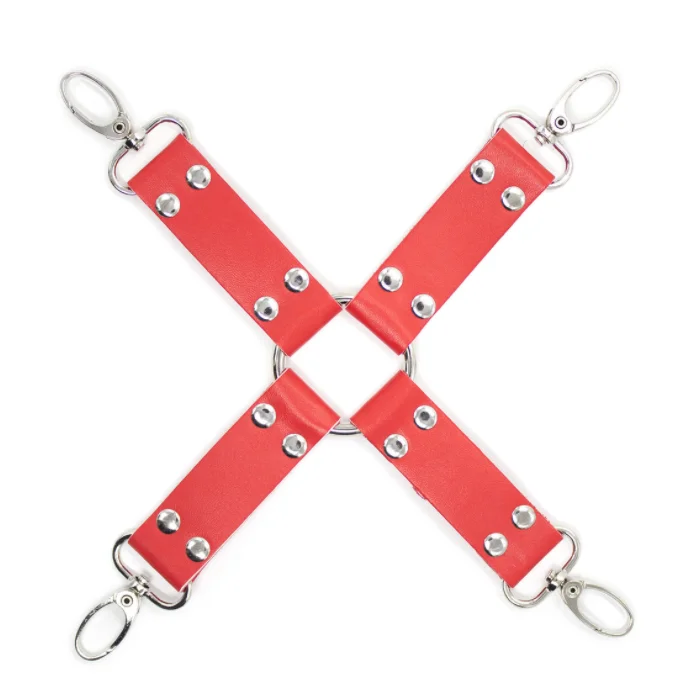 Leather Cross Accessories for BDSM Bondage Restraint Toys Couples Games Handcuff Ankle Cuffs