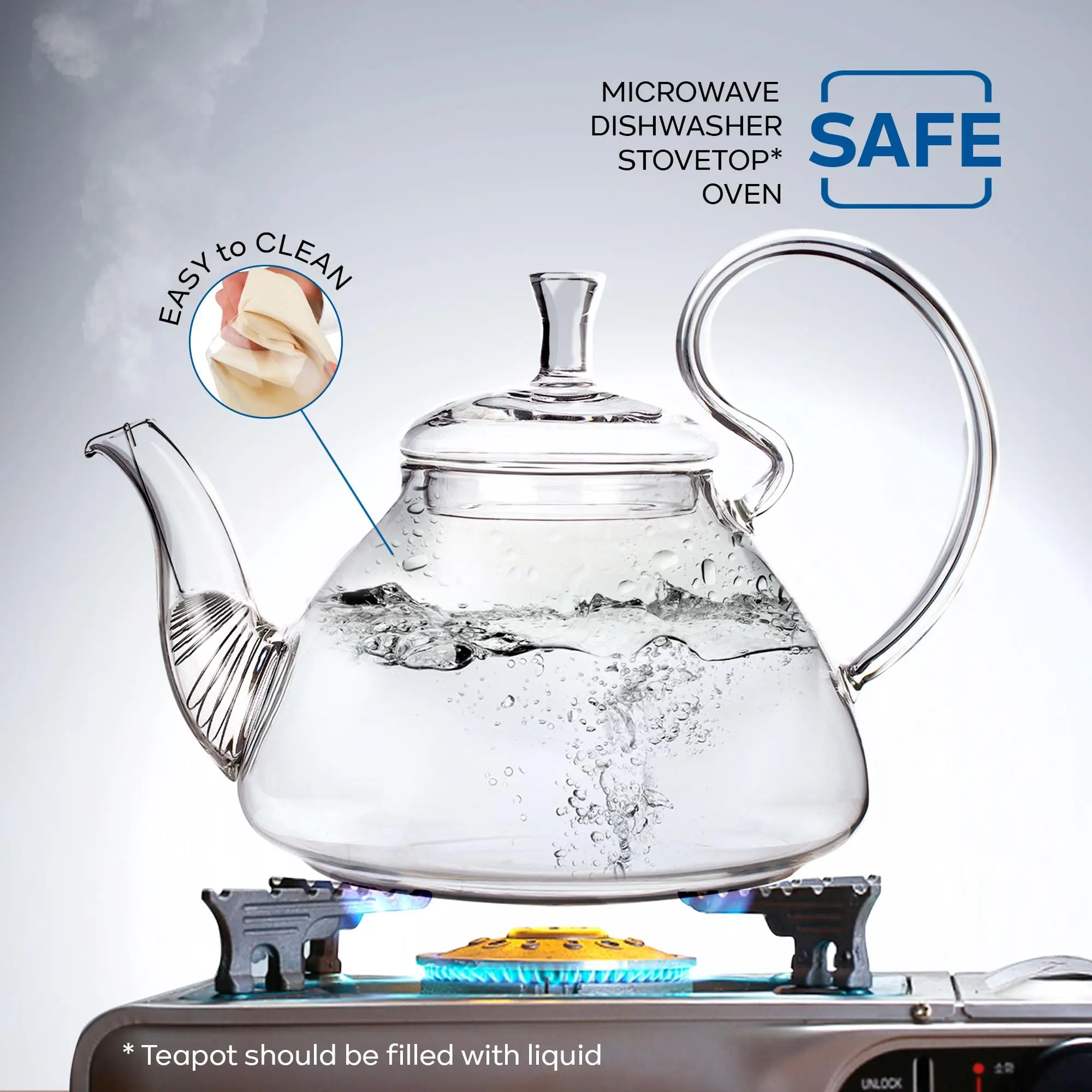 High Quality Hand Made Microwave Safe Heat Resistant Glass Teapots